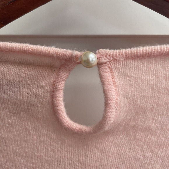 Vintage Extra Touch lambswool sweater pink With Sequined Appliqué, W Vtg Sz 42 - Picture 4 of 10